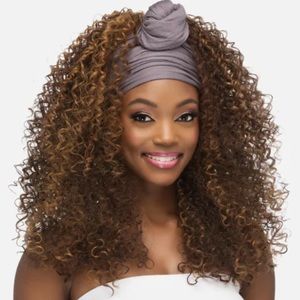 New! Synthetic headband wrap wig
